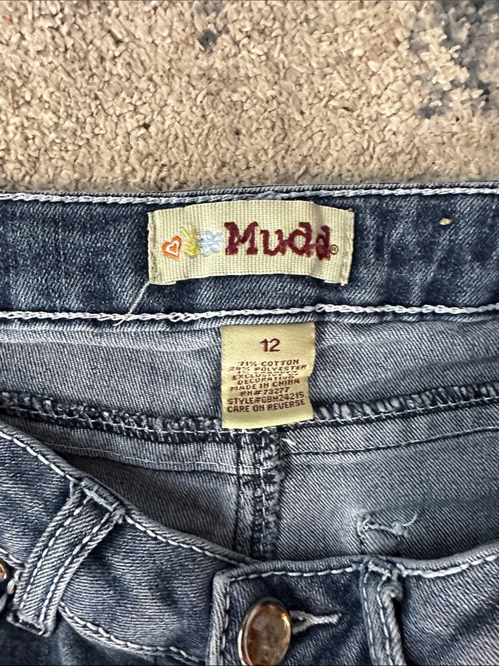 Mudd Girls Blue Washed Denim Jeans